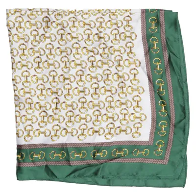 Halstuch (Weiß, Grün, Gold) Polyester