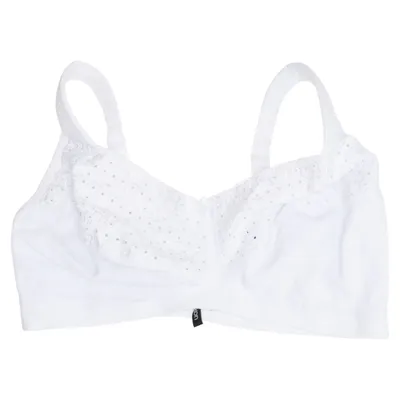 Bra (White) from Daxon Cotton, Polyester