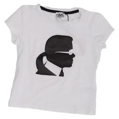 T-shirt (White, Black) from Karl Lagerfeld Kids Cotton, Elastane