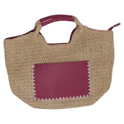 Strandväska (Beige, Lila)