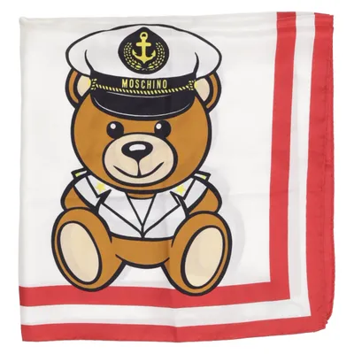 Neckerchief (Red, White) from Moschino Silk