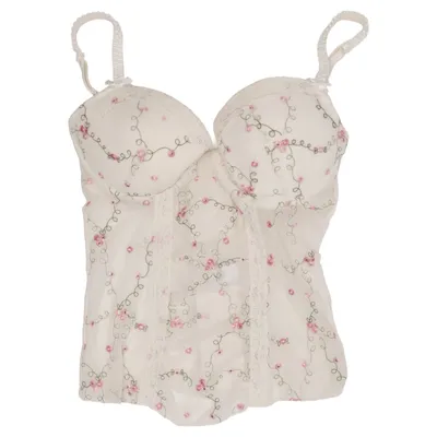 Bustier (White, Pink) from Flash Lights Elastane, Polyamide, Polyester