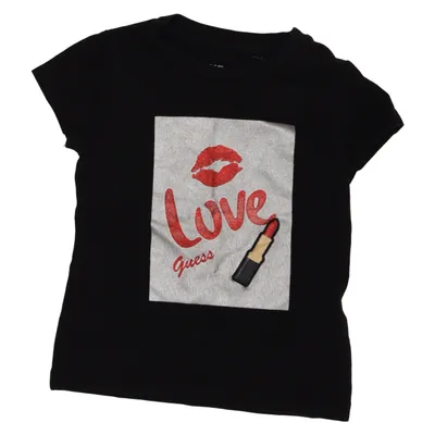 T-shirt (Noir) de Guess Kids Coton, Élasthane