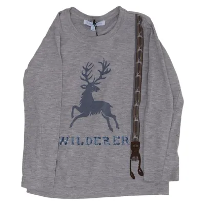 Langærmet t-shirt (Grå) fra Louis & Louisa Bomuld, Polyester