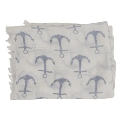 Scarf (Vit, Blå) från Scarfs 4 You Polyester, Viskos