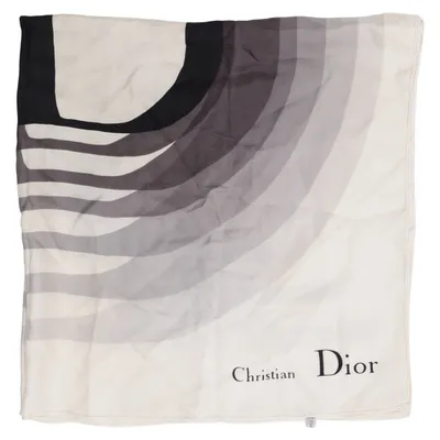 Halsdoek (Beige, Grijs, Zwart) van Christian Dior Zijde
