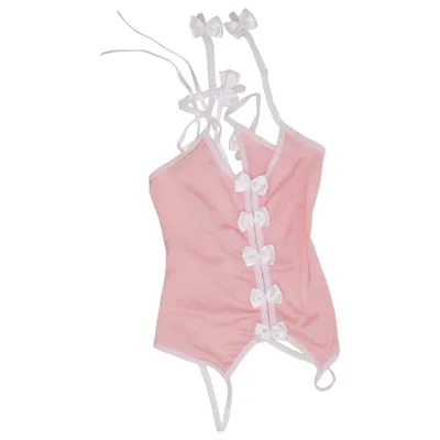Bustier (Pink, White) from Obsessive Elastane, Polyester