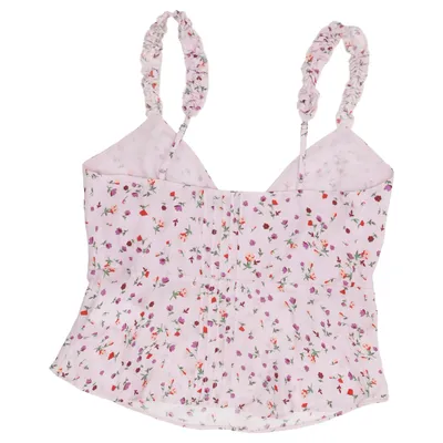 Crop top (Rosa, Flerfärgad) från Nicholas Polyester, Silke