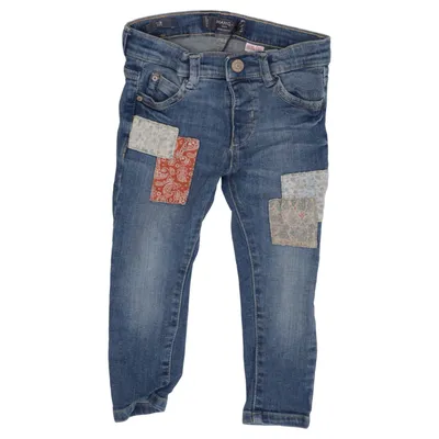 Jean (Bleu) de Mango Kids Coton, Élasthane