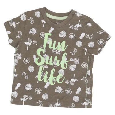 T-shirt (Green, White) from Topomini Cotton, Polyester