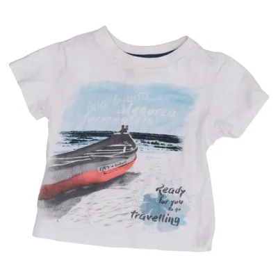 T-shirt (White, Multicolored) from Boboli Cotton