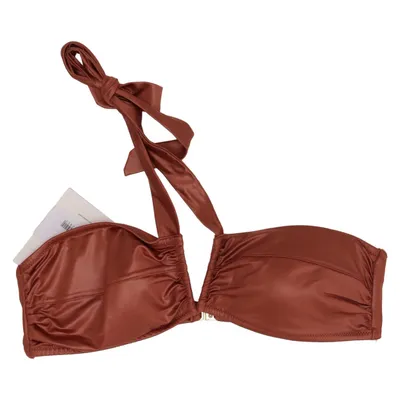 Bikini top (Brown) from Sapph Elastane, Polyamide, Polyester