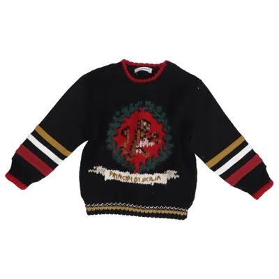 Tröja (Svart, Flerfärgad) från Dolce & Gabbana Bomull, Ull