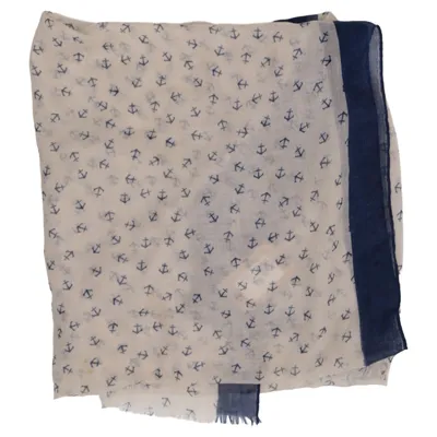 Silketørklæde (Beige, Blå) fra Scarfs 4 You Polyester