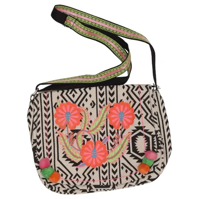 Shoulder-bag (Beige, Multicolored) from Bulaggi Cotton