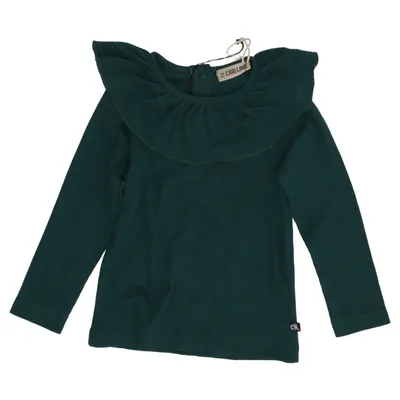 T-shirt à manches longues (Vert) de Carlijnq Coton, Élasthane, Modal