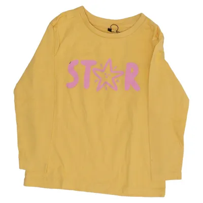 Langærmet t-shirt (Gul, Pink) fra Anko Bomuld