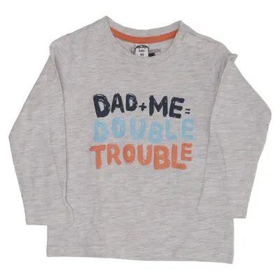 Langærmet t-shirt (Grå, Flerfarvet) fra Dopo Dopo Baby Bomuld, Viscose
