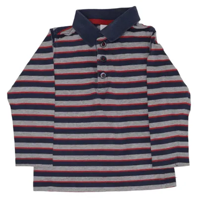 Rugbytrøje (Blå, Grå, Rød) fra Blukids Bomuld, Viscose