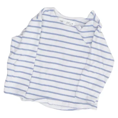 Long sleeve T-shirt (Blue, White) from Zara Cotton