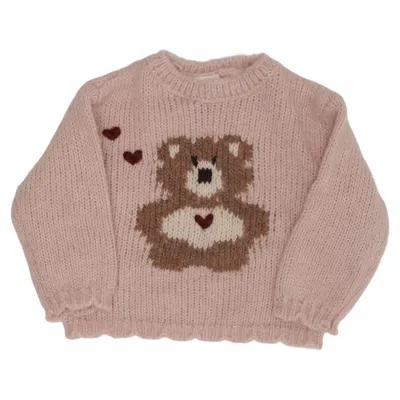 Sweater (Pink, Flerfarvet) fra Zara Akryl, Polyester, Uld