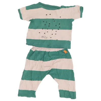 Pajamas (Green, Beige) from Bobo Choses Cotton, Linen
