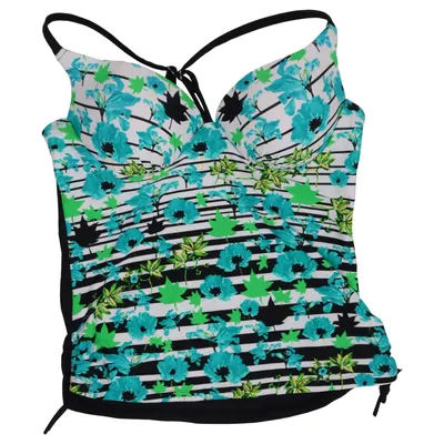 Bikini top (White, Blue, Green) from Extre Elastane, Polyamide
