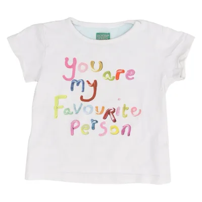 T-shirt (White, Multicolored) from Room Seven Cotton, Elastane