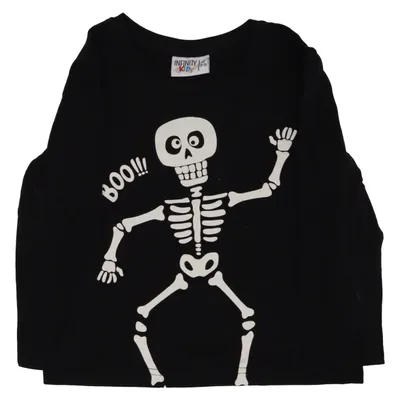 Långärmad t-shirt (Svart, Vit) från Infinity Kids Bomull