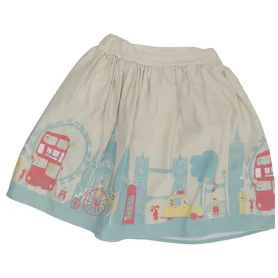 Skirt (Beige, Blue, Multicolored) from Poppy Cotton