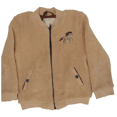 Fleece jacket (Beige, Brown) from Carlijnq Cotton, Elastane, Polyester