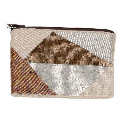 Clutch bag (White, Silver, Brown) from Nordal Viscose