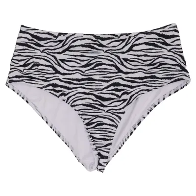 Bikini bottom (Black, White) from Wolf & Whistle Elastane, Polyester