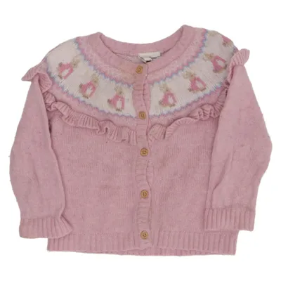 Kofta (Rosa, Flerfärgad) från Jojo Maman Bébé Kashmir, Nylon, Viskos, Ull