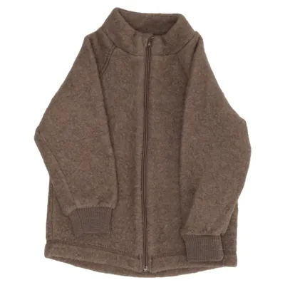 Fleece jacket (Beige) from Mikk-line Merino wool, Polyester