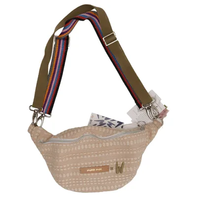 Bæltetaske (Beige, Flerfarvet) fra Mara Mea Bomuld, Polyester