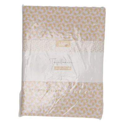 Tafelkleed (Geel, Wit) van Libelle Katoen, Polyester