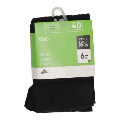 Tights (Black) from V&D Elastane, Polyamide