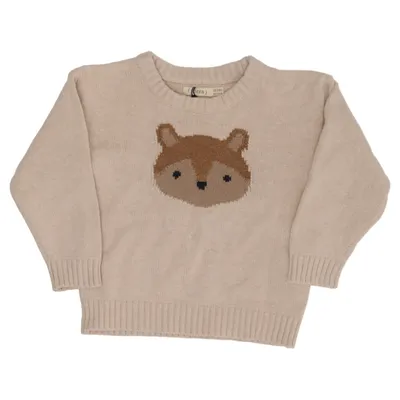 Strickpullover (Beige, Braun) von Sfera Acryl, Baumwolle