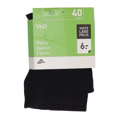 Tights (Black) from V&D Elastane, Polyamide