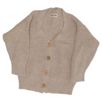 Strickjacke (Beige) von Halfen Merinowolle