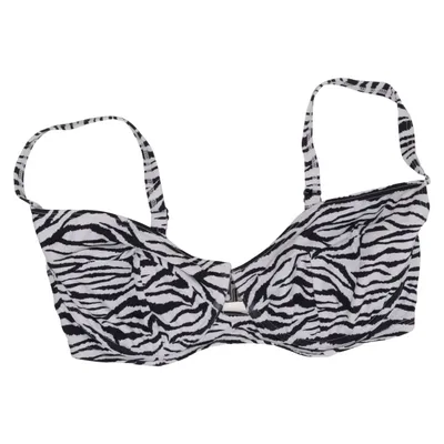 Bikini top (Black, White) from Wolf & Whistle Elastane, Polyamide, Polyester