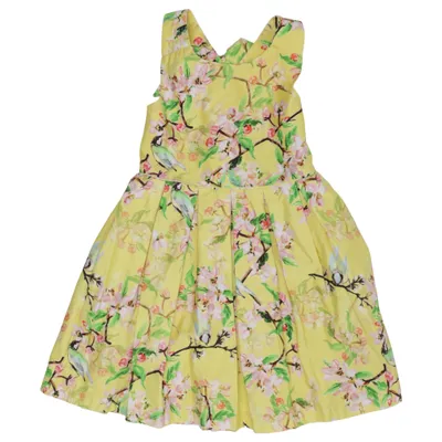 Dress (Yellow, Multicolored) from Marks & Spencer Autograph Cotton, Elastane, Polyamide, Polyester