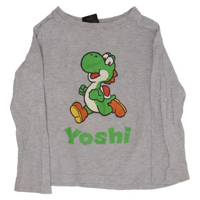 Långärmad t-shirt (Grå, Flerfärgad) från Super Mario Bomull