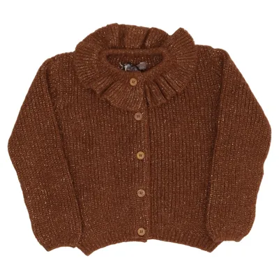 Cardigan (Brun) fra Émile et Ida Akryl, Alpacauld, Metallfiber, Polyamid