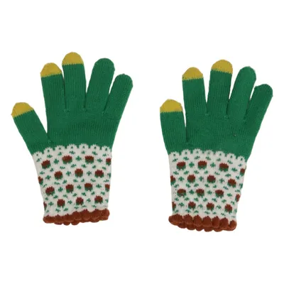 Gloves (Green, White, Multicolored)