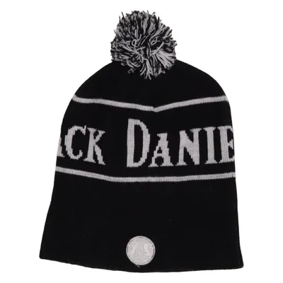 Bonnet à pompon (Noir, Blanc) de Jack Daniels Acrylique