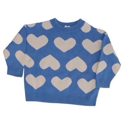 Sweater (Blå, Beige) fra Jonas Nielsen Økologisk bomuld