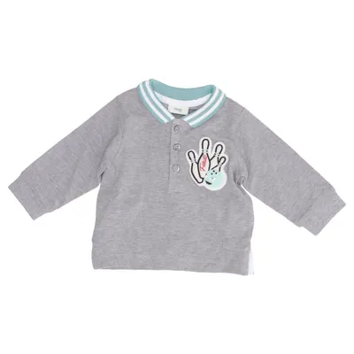 Rugbytrøje (Grå, Hvid) fra Fendi Kids Bomuld