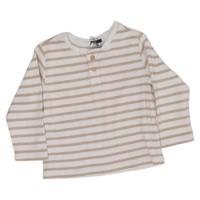 Henley shirt (White, Beige) from Dopo Dopo Baby Cotton, Elastane